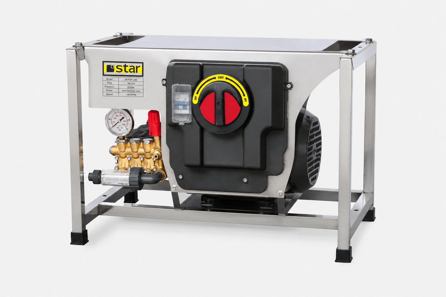 STR BOXER 200 מכונת שטיפה בלחץ גבוה